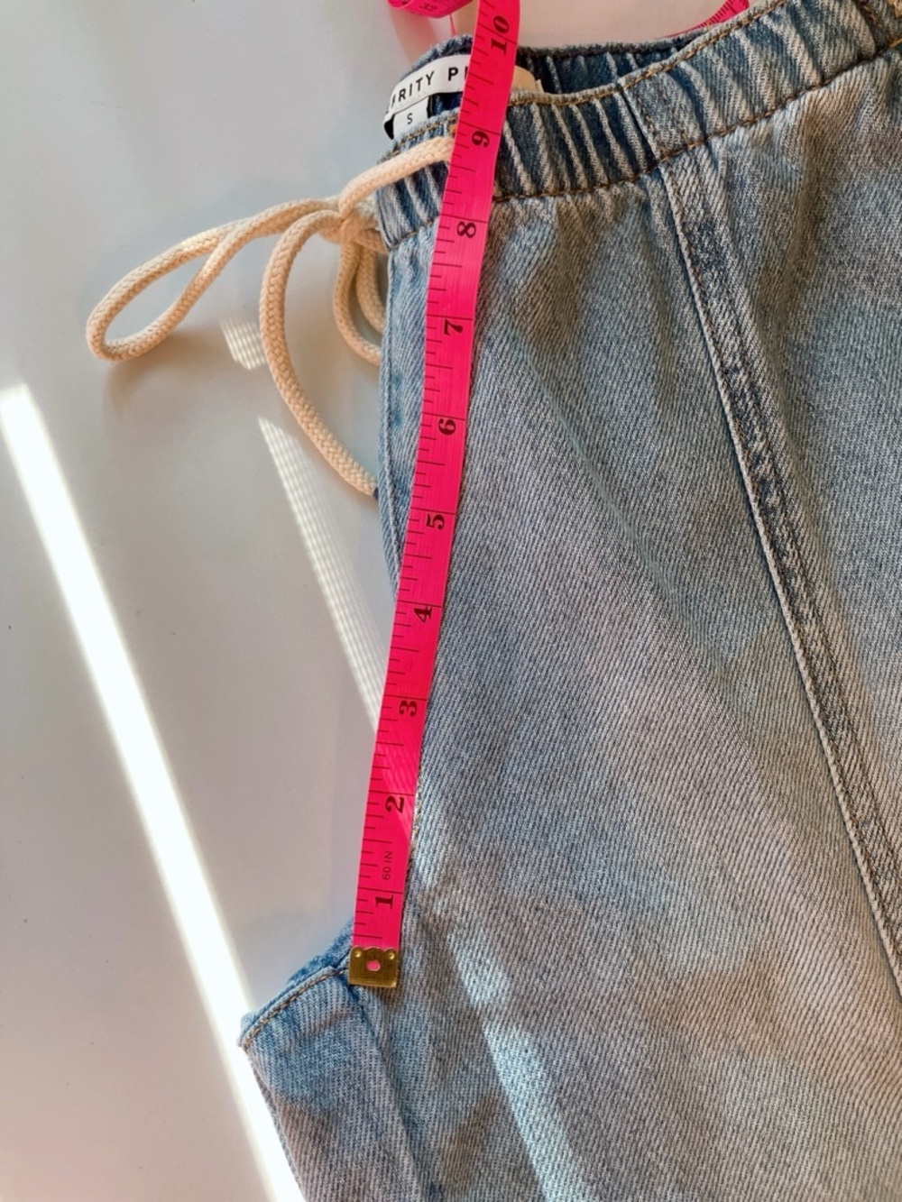 Celebrity-Pink Pull-On High-Rise Wide-Leg Jeans Elastic Small - Picture 8 of 10